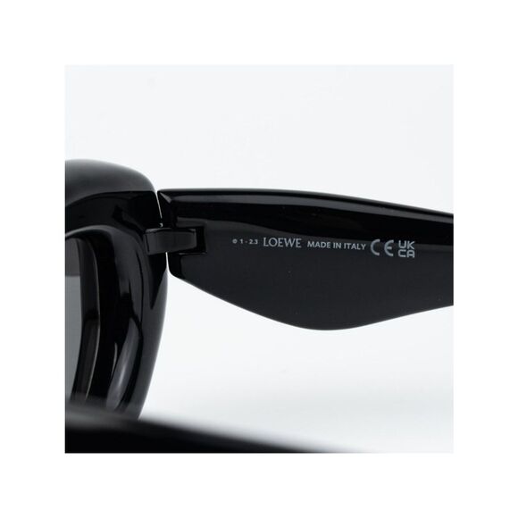 Loewe INFLATED Women Sunglasses Black Smoke Cat Eye LW40117I 01A NEW AUTHENTIC
